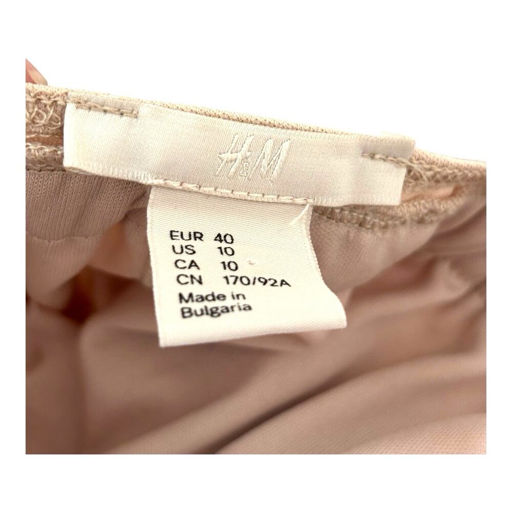 H M Dress Women 10 Chiffon Pleated Racer Back Layered‎ Semi Sheer Wedding Date - Picture 9 of 10